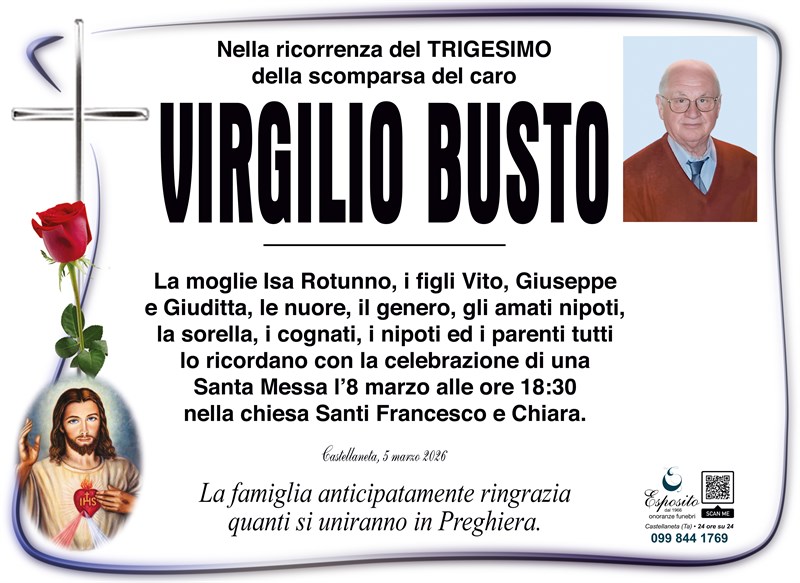 Trigesimo di Virgilio Busto