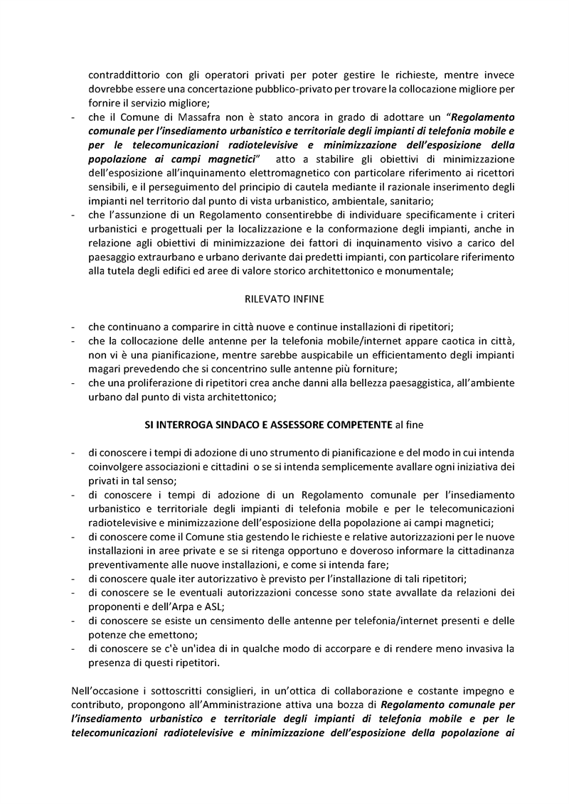 L'interrogazione