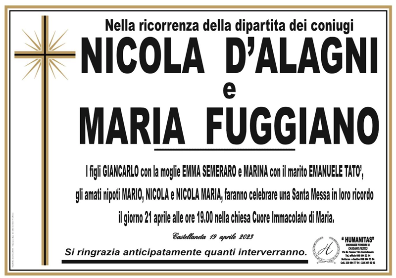 Trigesimo di Maria Fuggiano