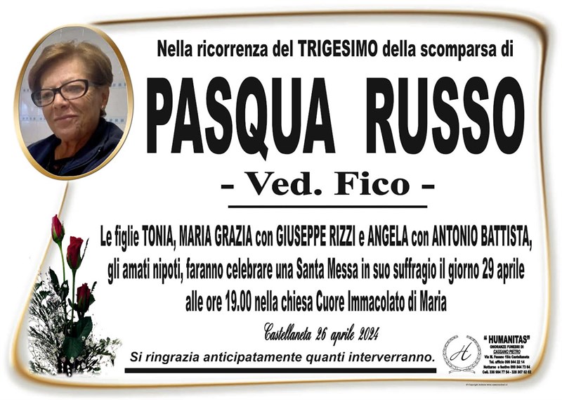 Trigesimo di Pasqua Russo