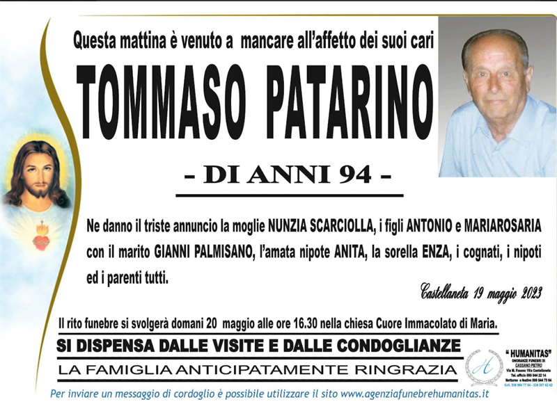 manifesto funebre