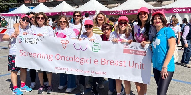 L'Asl Taranto corre per la salute con la Breast Unit alla Race