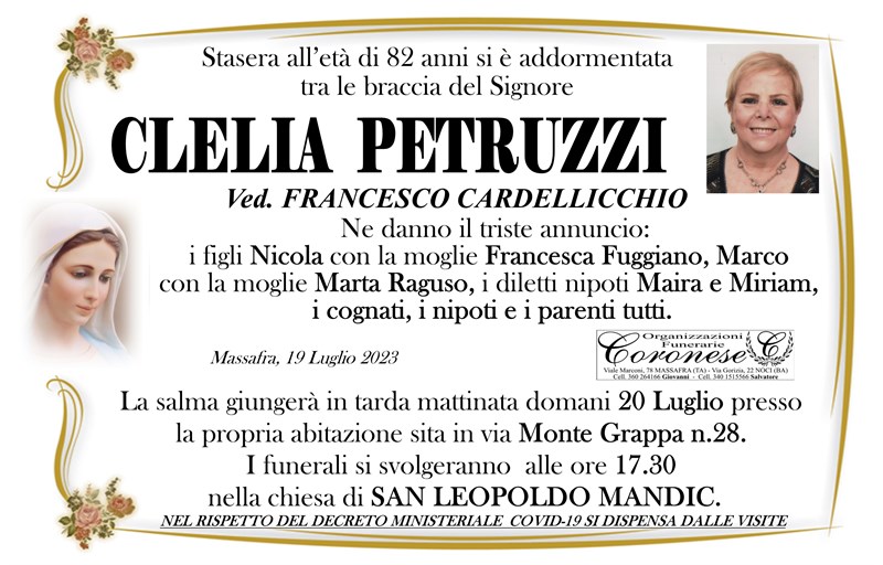 Trigesimo di Clelia Petruzzi