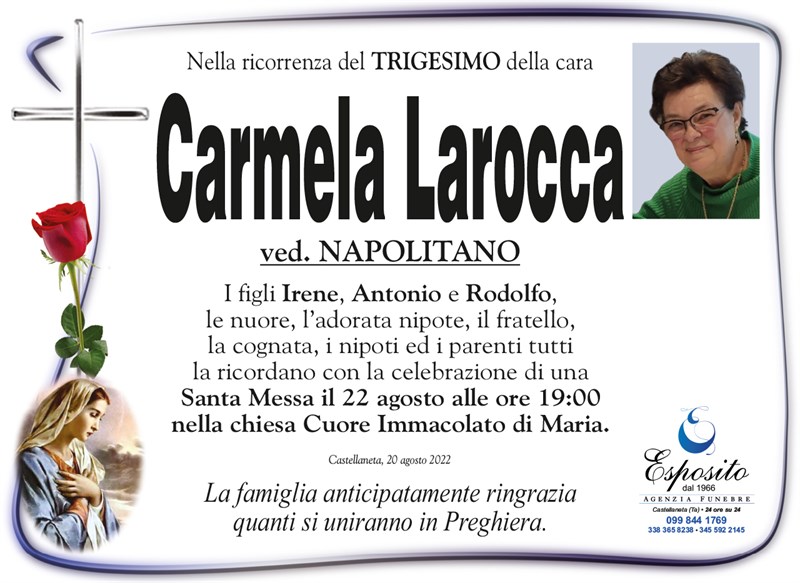 Trigesimo di Carmela Larocca