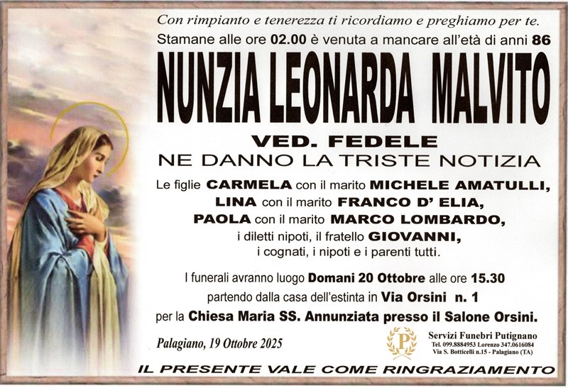 manifesto funebre