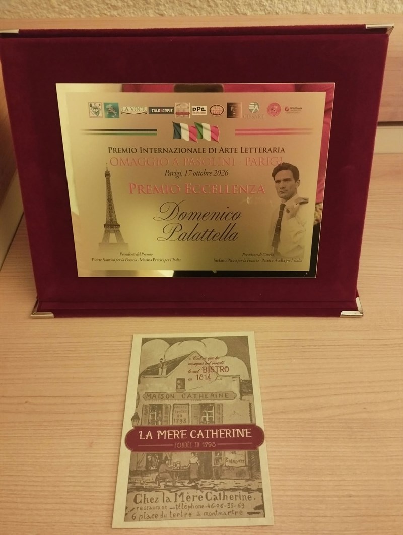 Premio Pasolini a Parigi per il critico Domenico Palattella