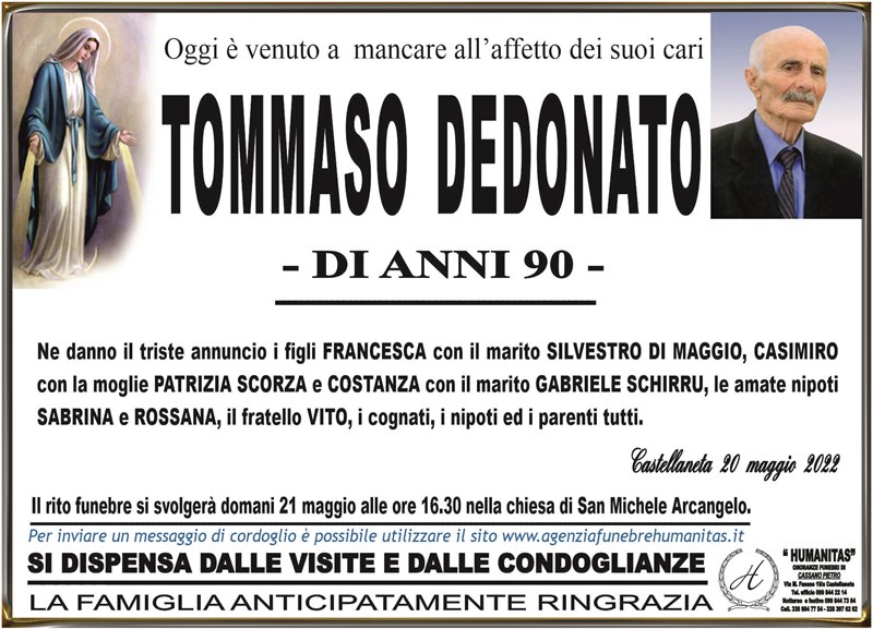 Anniversario di Tommaso Dedonato