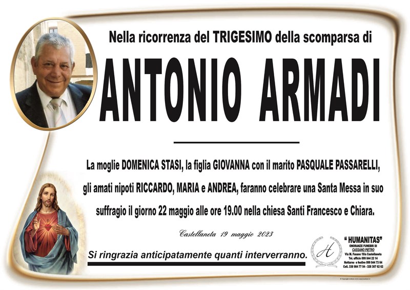 Trigesimo di Antonio Armadi