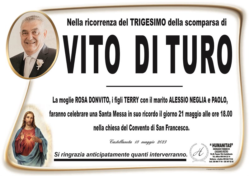 Trigesimo di Vito Di Turo