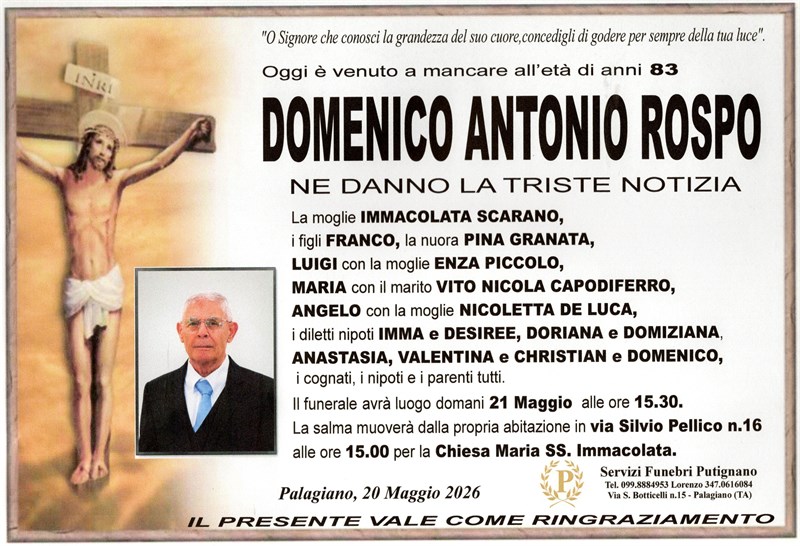 DOMENICO ANTONIO ROSPO