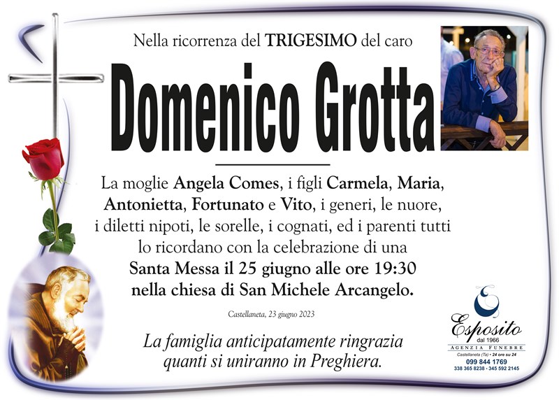 Trigesimo di Domenico Grotta