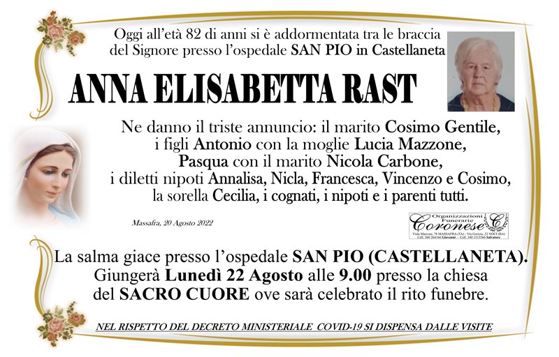 manifesto funebre