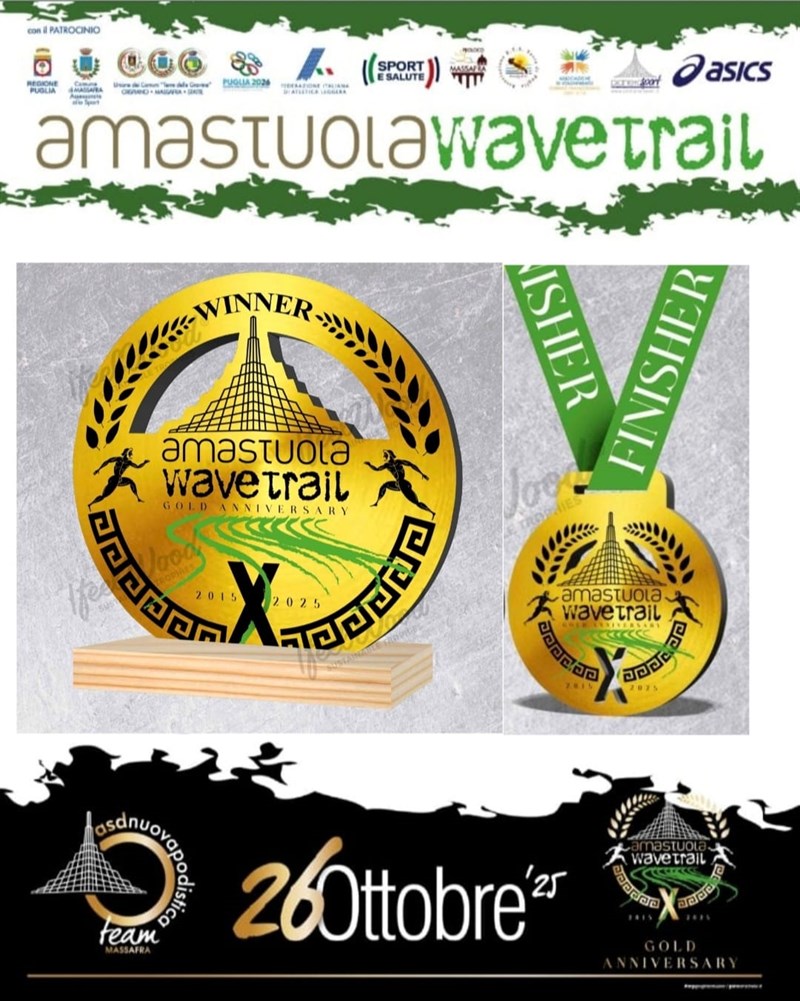 Trofeo e medaglia finisher