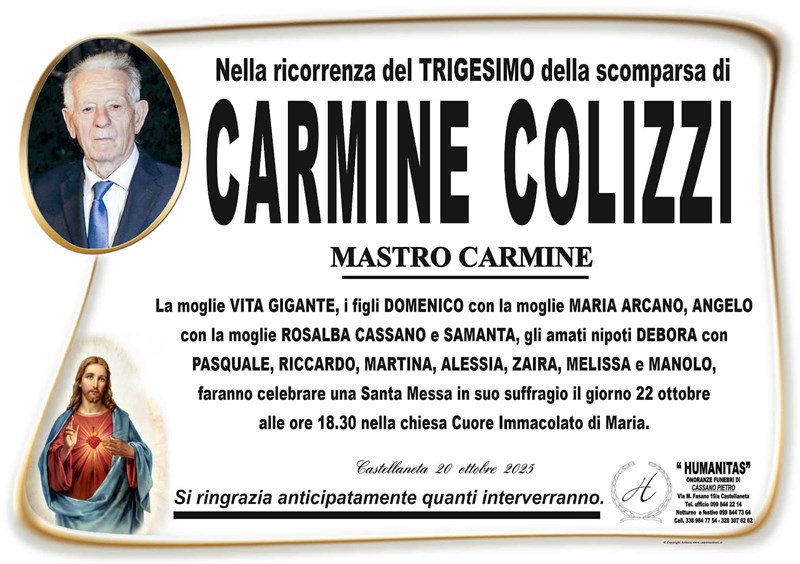 Trigesimo di Carmine Colizzi