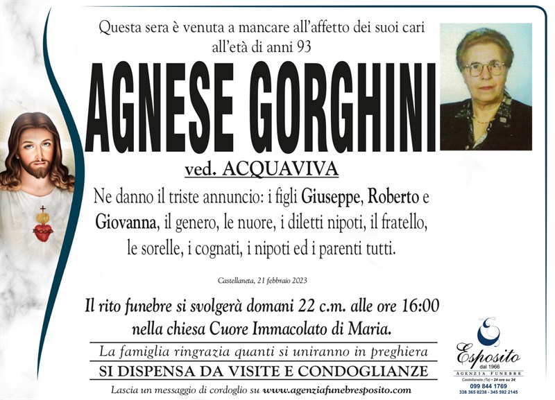 Trigesimo di Agnese Gorghini