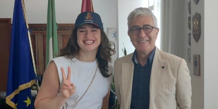 Benedetta Pilato e il Questore Massimo Gambino Benedetta Pilato e il Questore Massimo Gambino