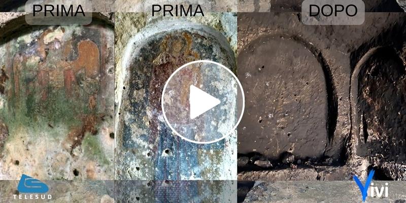 Rogo distrugge affreschi a Sant’Angelo in Torella