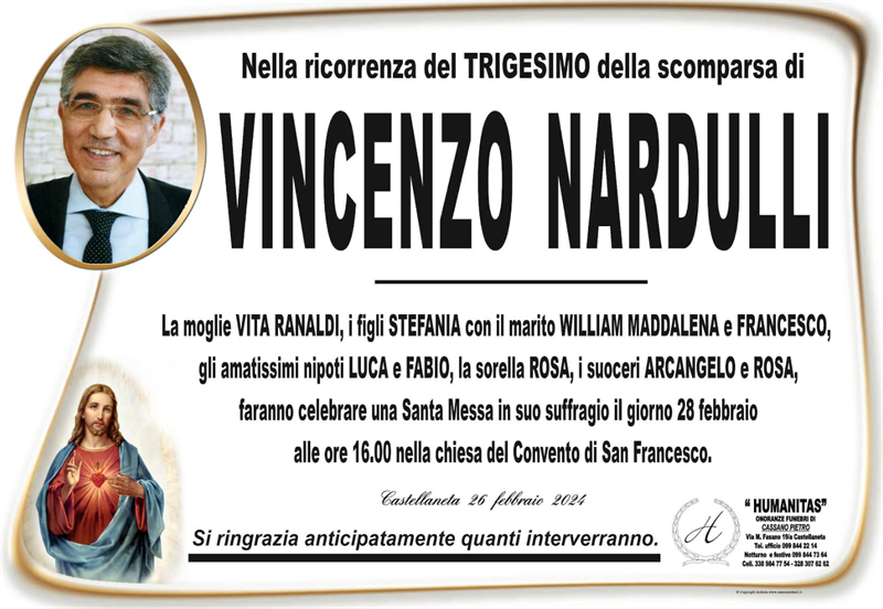 Trigesimo di Vincenzo Nardulli