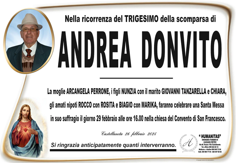 Trigesimo di Andrea Donvito