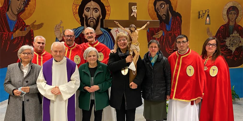 Foto di gruppo dopo la via Crucis