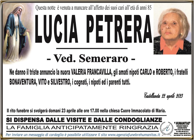 Trigesimo di Lucia Petrera