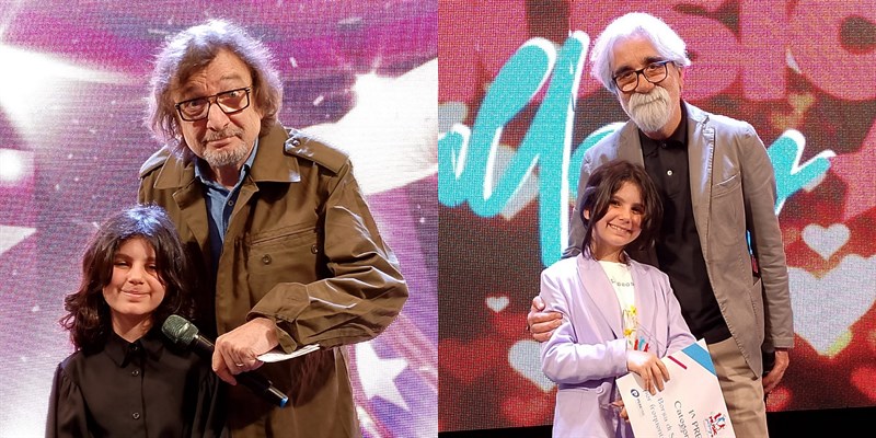 Francesca Quero con Cecchetto e Giuseppe Vessicchio