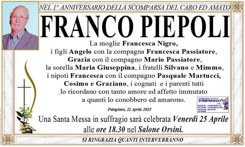 Anniversario di Franco Piepoli