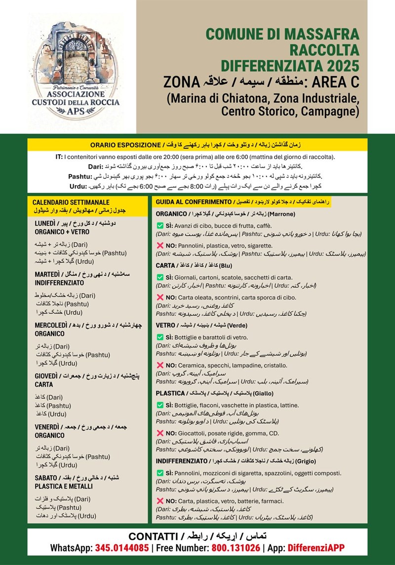 Raccolta differenziata per gli stranieri: al via la campagna multilingue