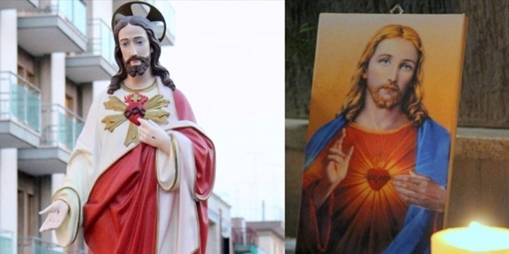 Processione della statua del Sacro Cuore di Gesù - Foto di repertorio Processione della statua del Sacro Cuore di Gesù - Foto di repertorio