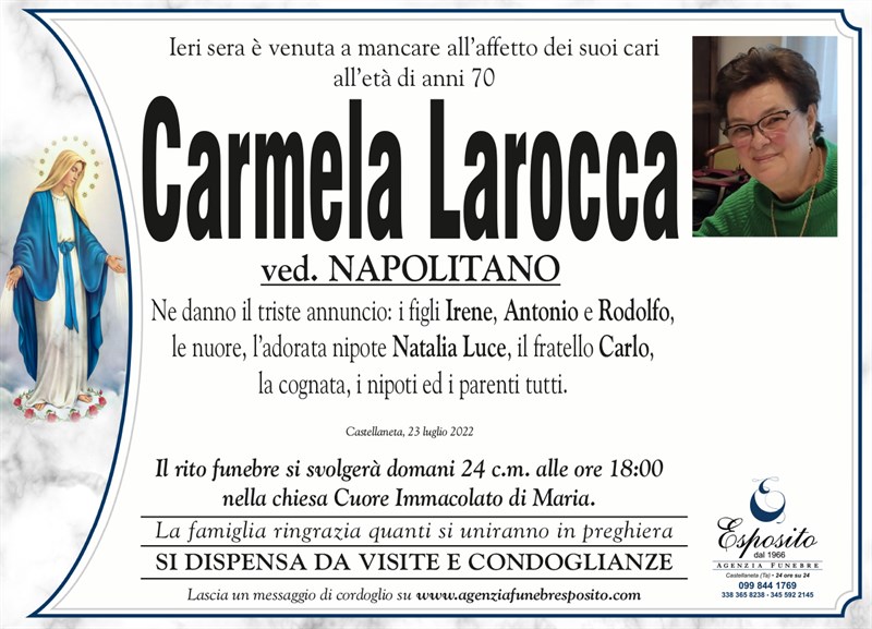 Trigesimo di Carmela Larocca