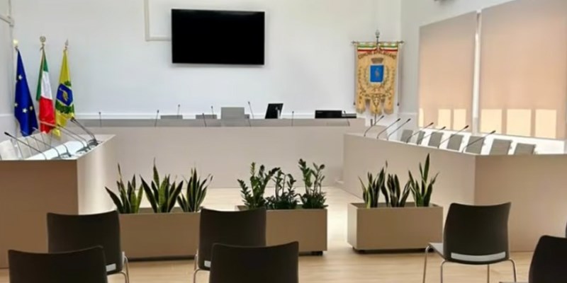 L'aula consiliare di Palagiano