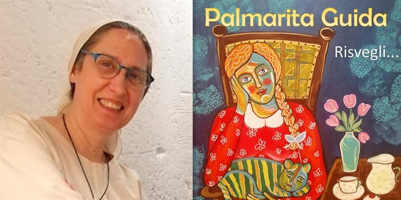 Le opere di suor Palmarita nel chiostro dell'oasi Santa Maria degli Angeli