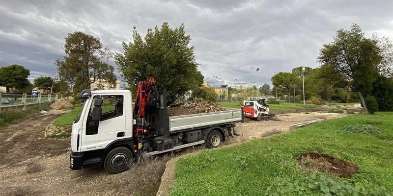 Lavori in corso nella villa dei Cigni