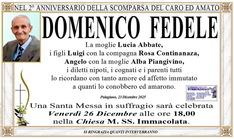 Anniversario di DOMENICO FEDELE