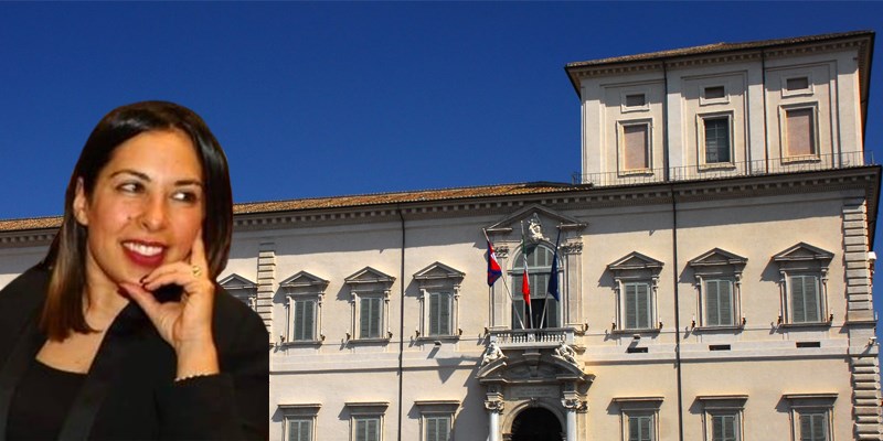 L'avvocato Maria Terrusi con il Quirinale sullo sfondo