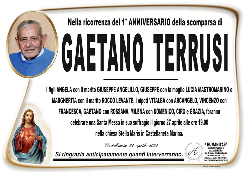 Anniversario di Gaetano Terrusi