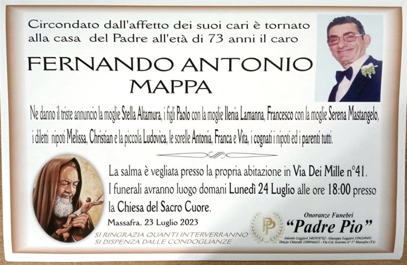 manifesto funebre