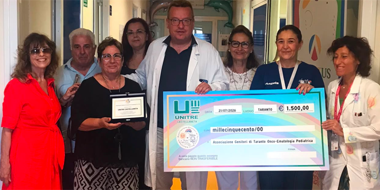 Solidarietà in corsia: Unitre Castellaneta sostiene il reparto pediatrico di Taranto