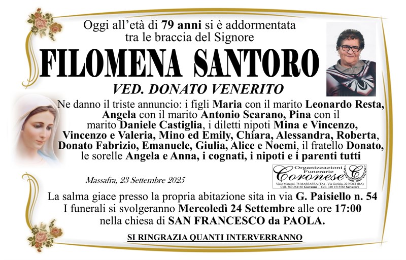 manifesto funebre