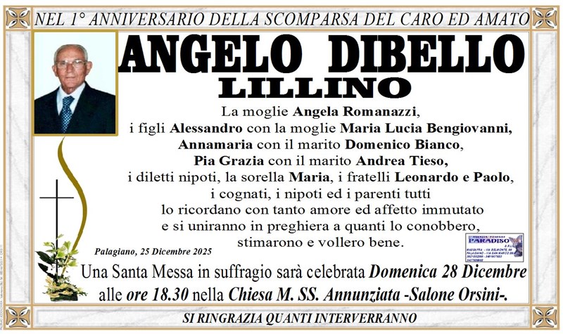 Anniversario di Angelo Dibello