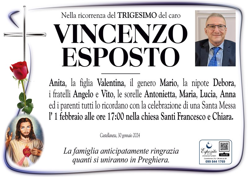 Trigesimo di Vincenzo Esposto