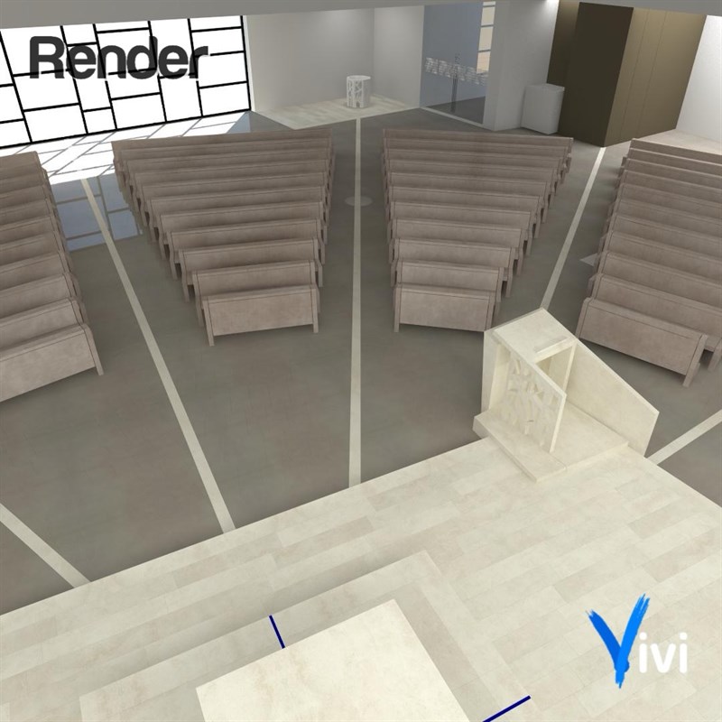 Render della nuova chiesa di San Leopoldo Mandic - Massafra 