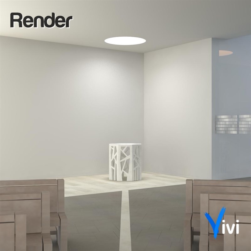 Render della nuova chiesa di San Leopoldo Mandic - Massafra 