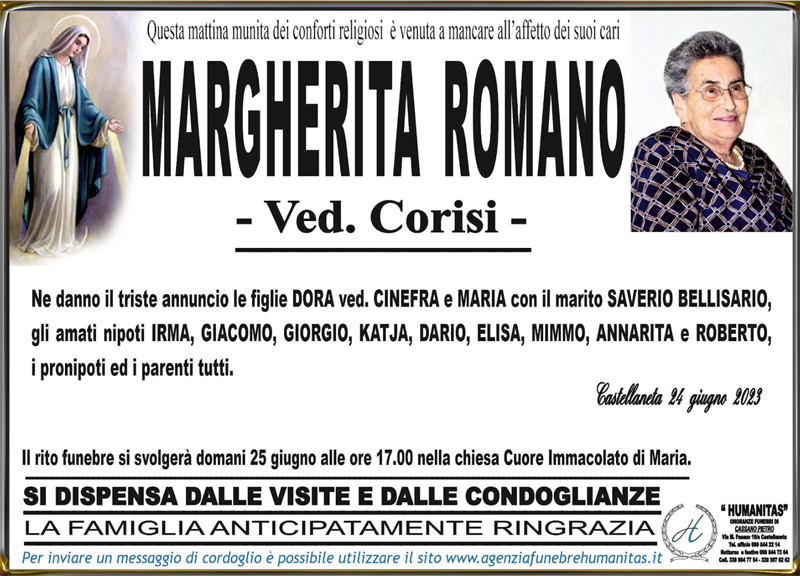 Trigesimo di Margherita Romano
