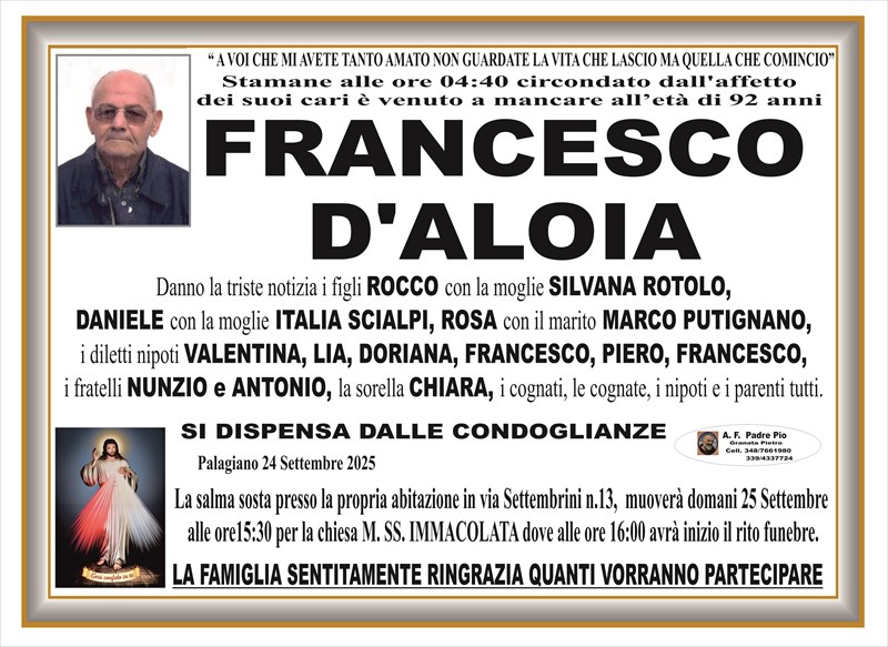 manifesto funebre