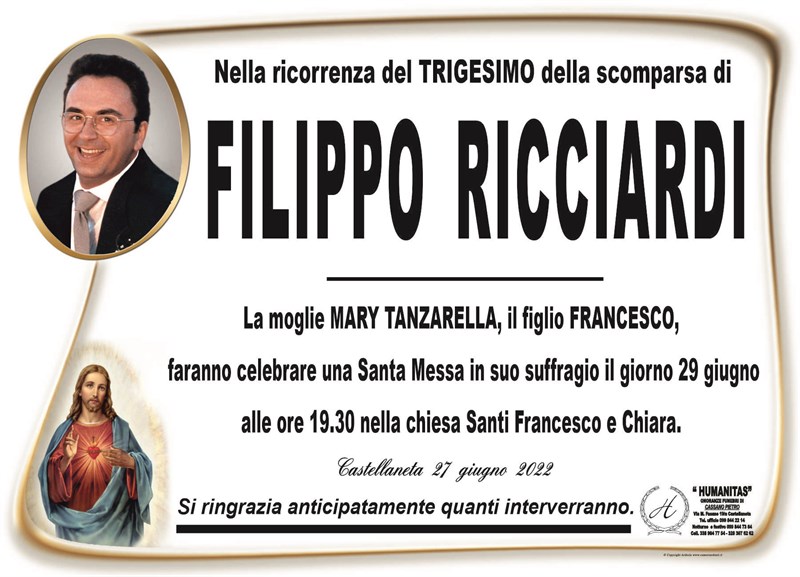 Trigesimo di Filippo Ricciardi