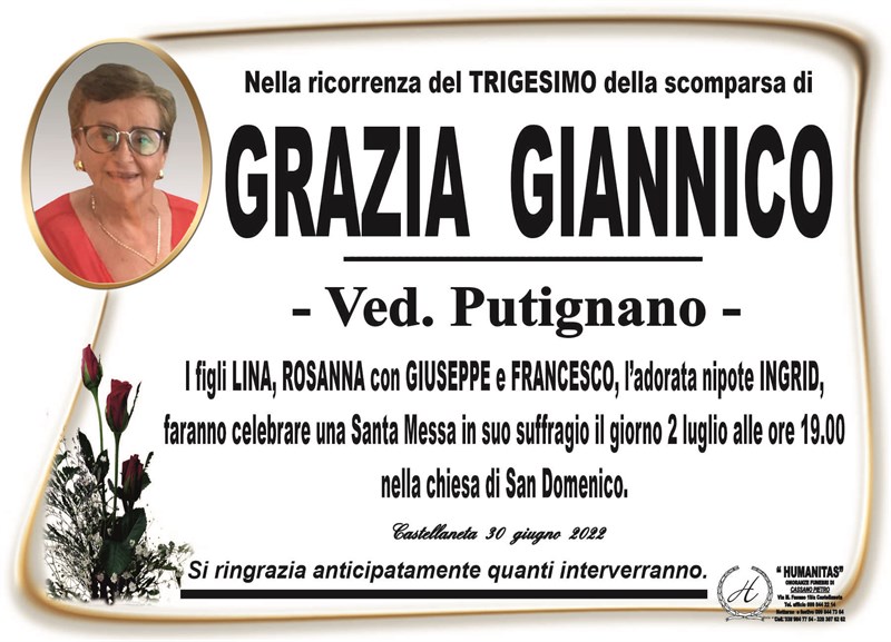 Trigesimo di Grazia Giannico