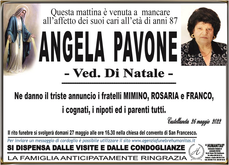 Trigesimo di Angela Pavone