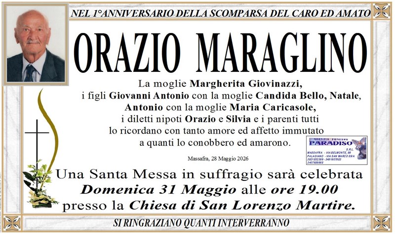 Anniversario di Orazio Maraglino