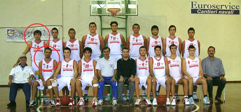 Visceglia e Durante in posa ai tempi della SS Basket Castellaneta